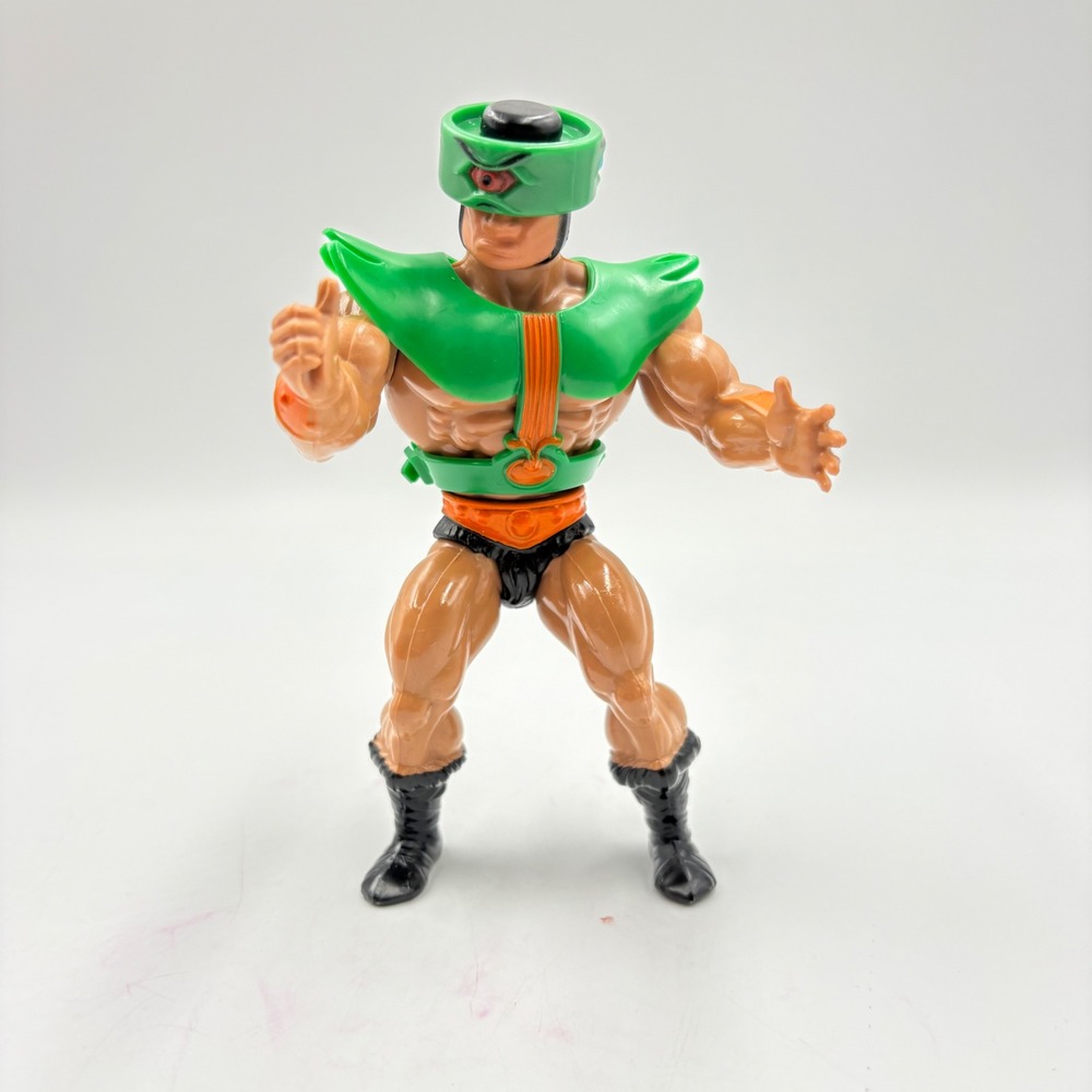 Mattel MOTU Tri-Klops Action Figure Vintage 1981 Malaysia Green Good Condition